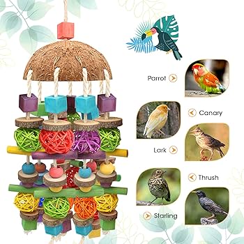 Giocattolo Interattivo Dell'altalena Del Pappagallo Di Legno D Staccabile Dellaltalena Del Morso Delluccello Per Lanimale Domestico 57732873 - Foto 9