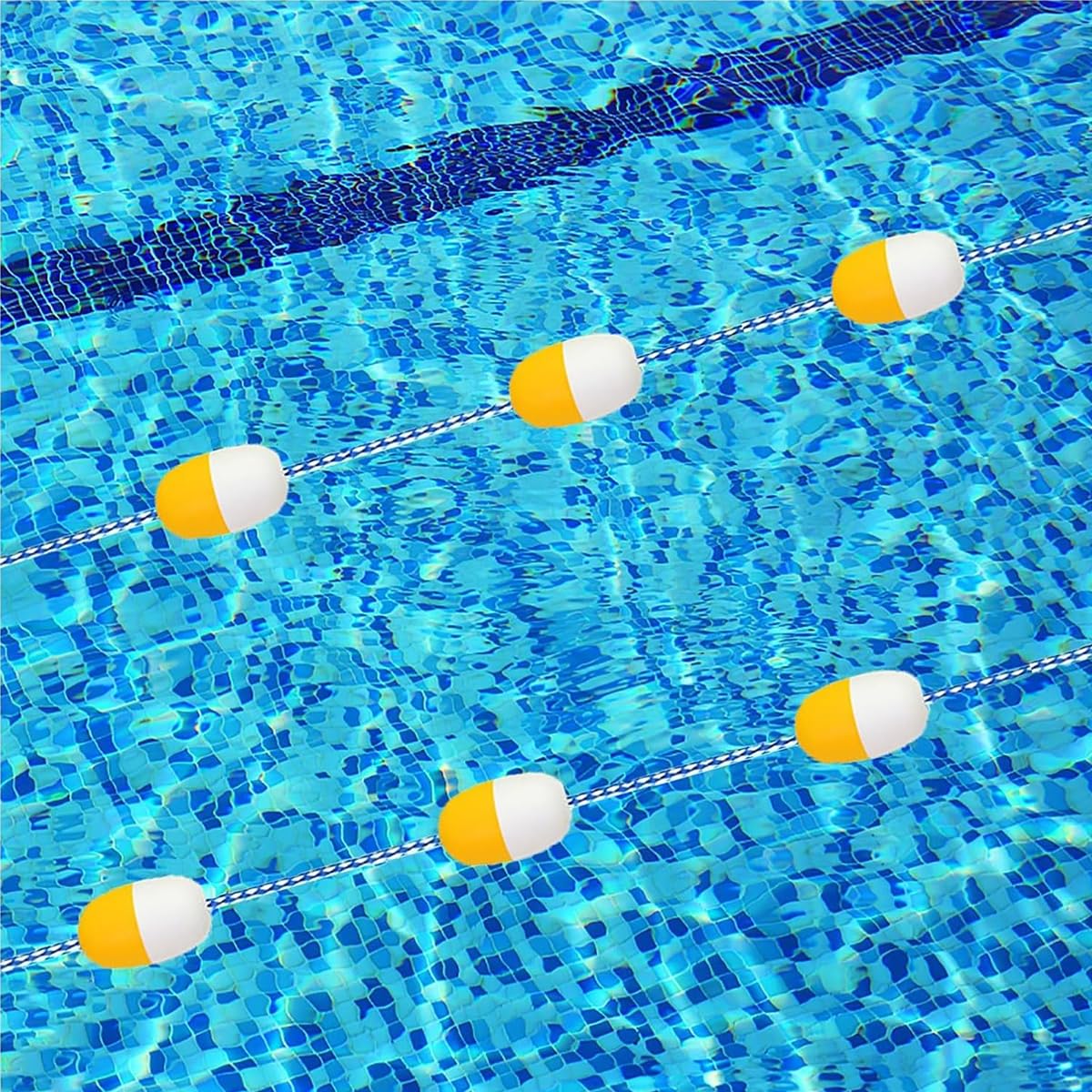 Corde de sécurité de piscine réglable avec flotteurs pour séparer le grand bain
