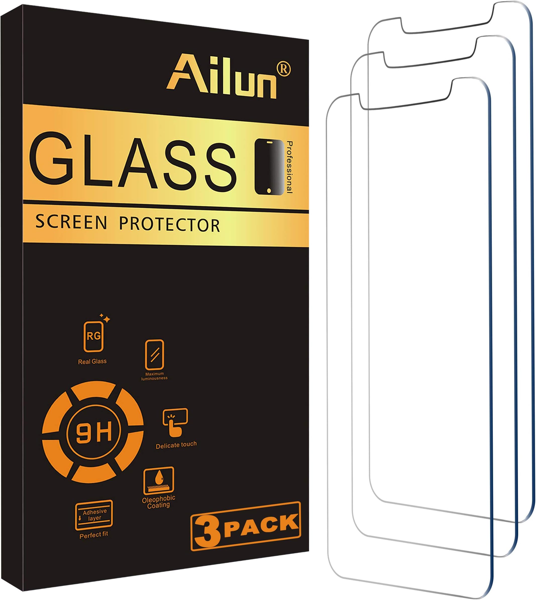 Ailun Glass Screen Protector for iPhone 12 Mini 2020 Release 5.4 Inch 3 Pack Tempered Glass