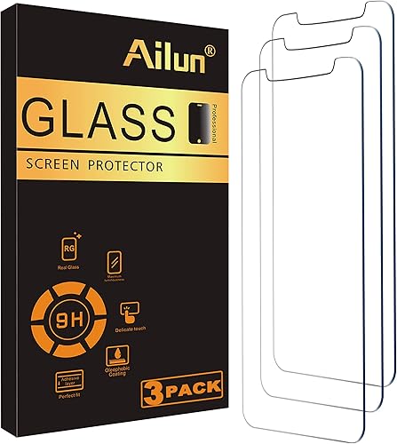 Ailun Protector de pantalla para iPhone 12 mini 2020 [5.4 pulgadas] 3 unidades de vidrio templado