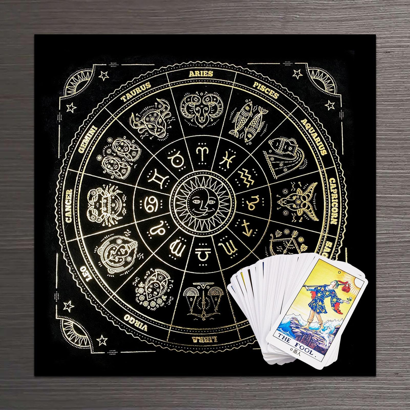 Amazon.co.jp: 祭壇タロットカードクロス、12星座の星座テーブルクロス 