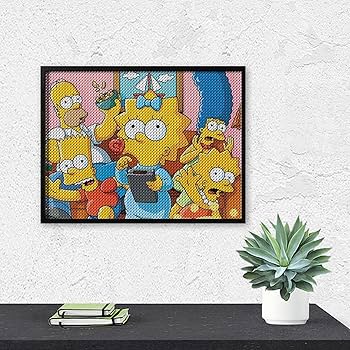 絵画 ［ ビーズ絵 ］ Amazon.co.jp: ザ・シンプソンズ ダイヤモンドの絵画 ビーズ絵画
