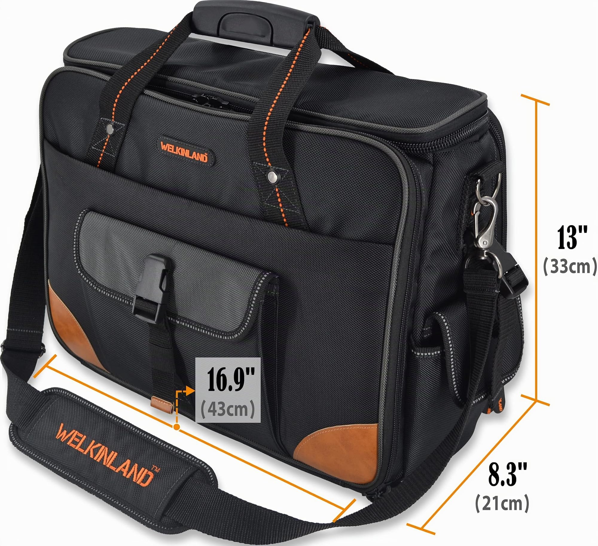 WELKINLAND Borsa porta attrezzi da elettricista, 88 tasche, per elettricisti, tecnici, HVAC e computer portatili