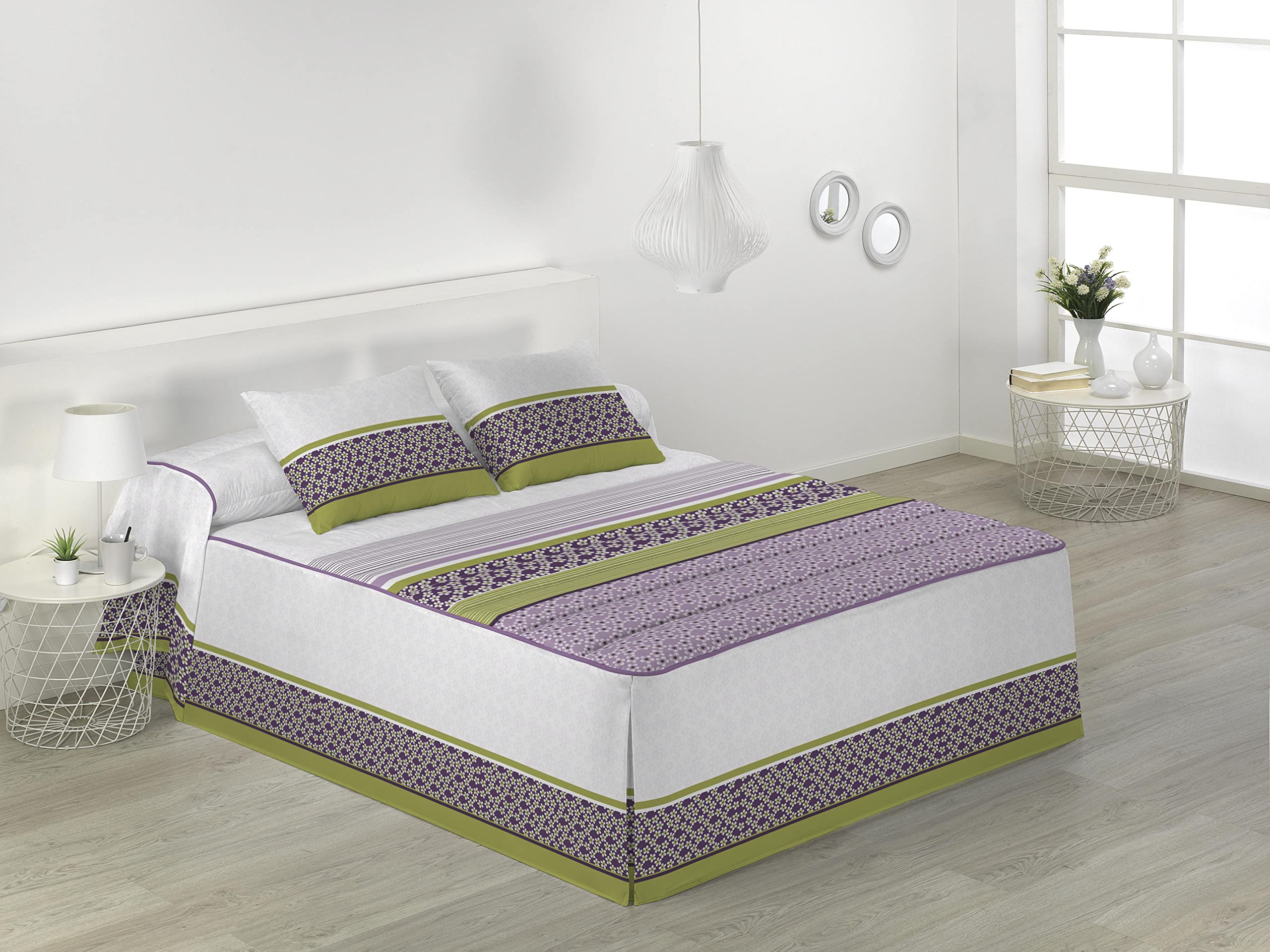 JVR Milos EDREDON con Volante, Malva, Cama 105 cms