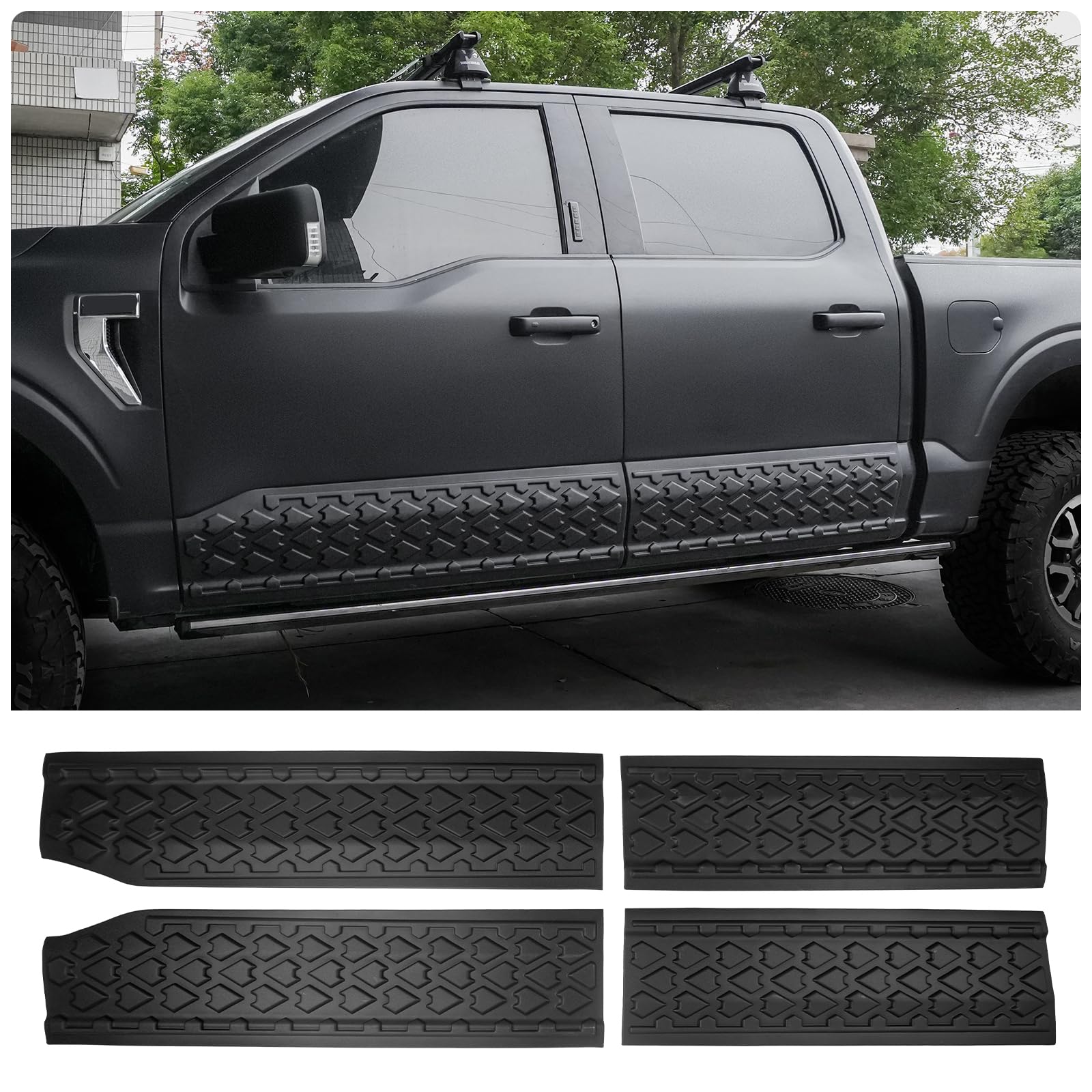 Photo 1 of Dattumar Door Anti-Collision Cover Compatible with 2021-2024 Ford F150 Door Molding Trim Auto Door Sill Protector 2023 F-150 Accessories