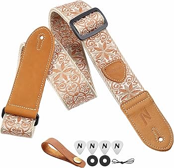 Amazon.com: Nefelibata Guitar Strap,Double leather ends,Vintage