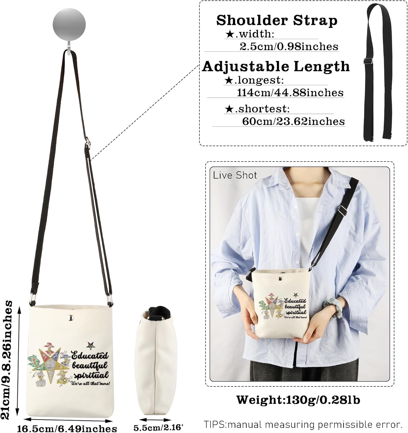 CMNIM Order Of The Eastern Star Gift Eastern Star Crossbody Bag Educated Beautiful Spiritual Sister Sorority Gift for Women - Image 4