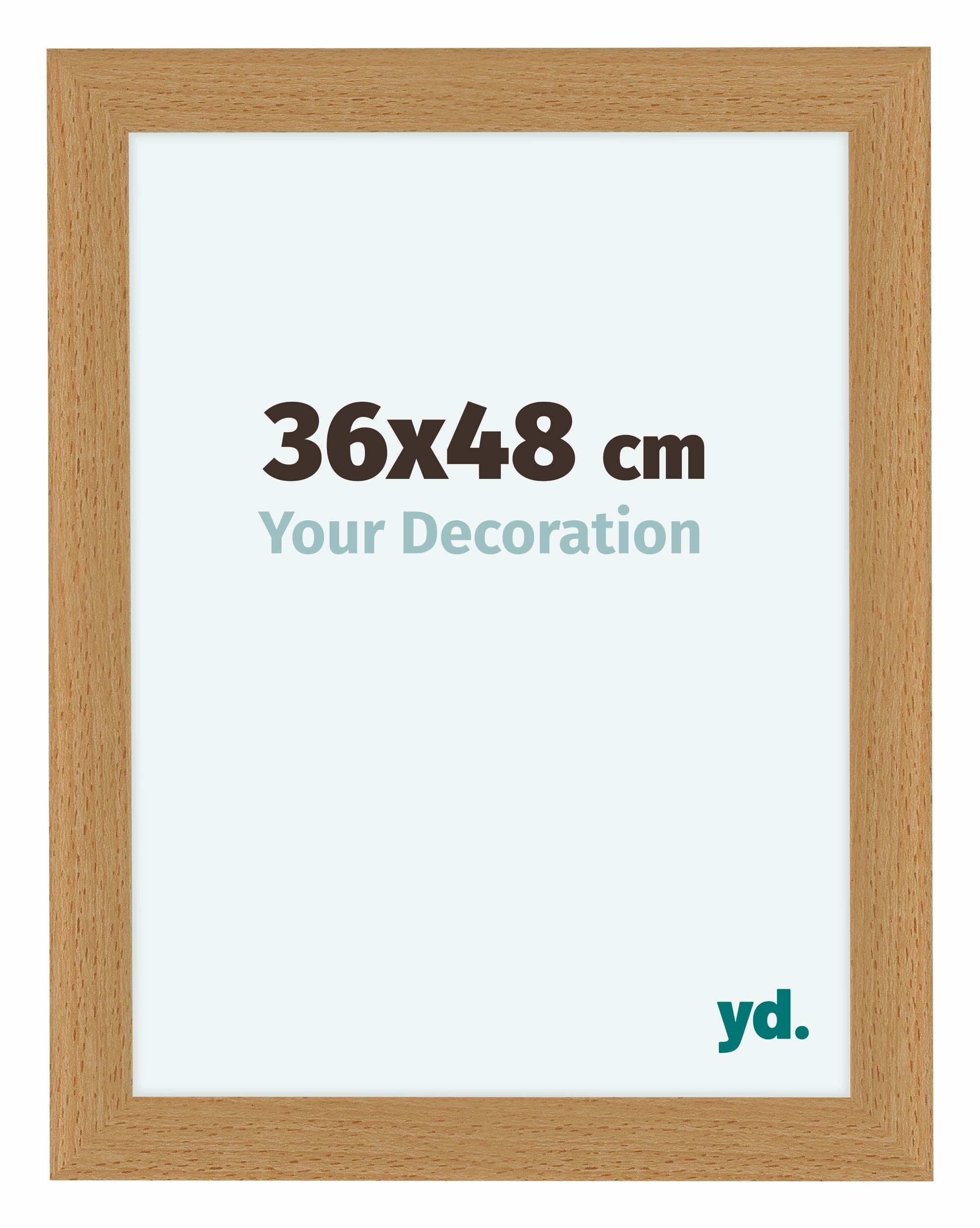 Your Decoration - Picture Frame 36x48 cm - Beech - Decorative Wall Frame in MDF with Antireflection - Frame 36x48 - Como