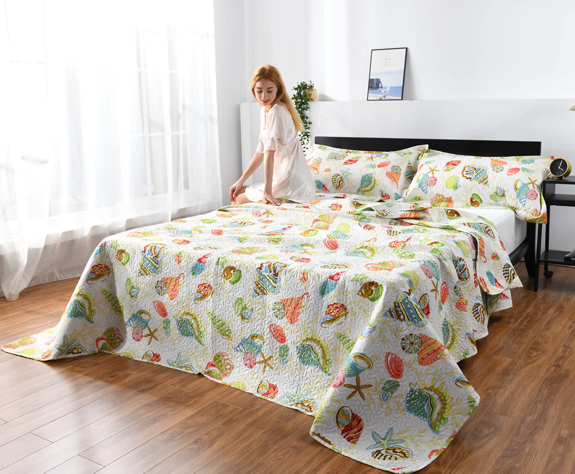 Jarson Set Copriletto da Spiaggia Estivo Conchiglia Conchiglia Set