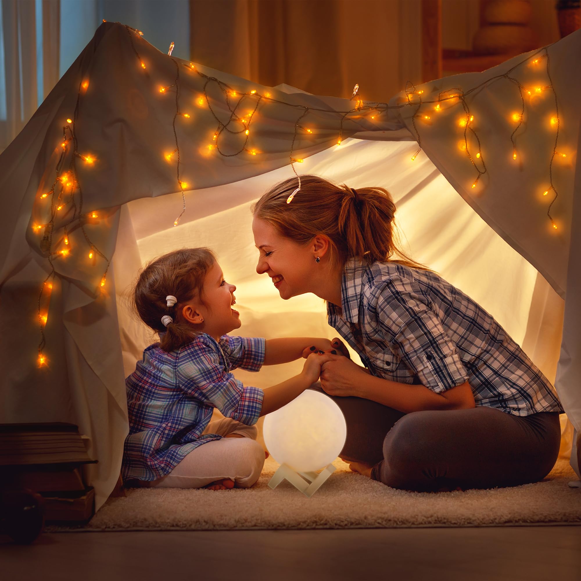 T'NB - Altoparlante Bluetooth luminoso con design Moon, leggero, compatibile con tutti gli smartphone - Multicolore