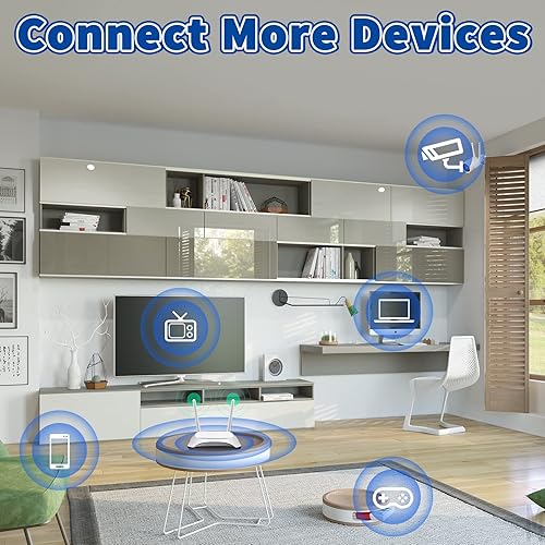 Miniatura 4 de Bingfu Antena WiFi externa RP-SMA 2.4GHz 5GHz 5.8GHz 3dBi Reemplazo de antenas inalámbricas de doble banda (paquete de 2) para enrutador WiFi