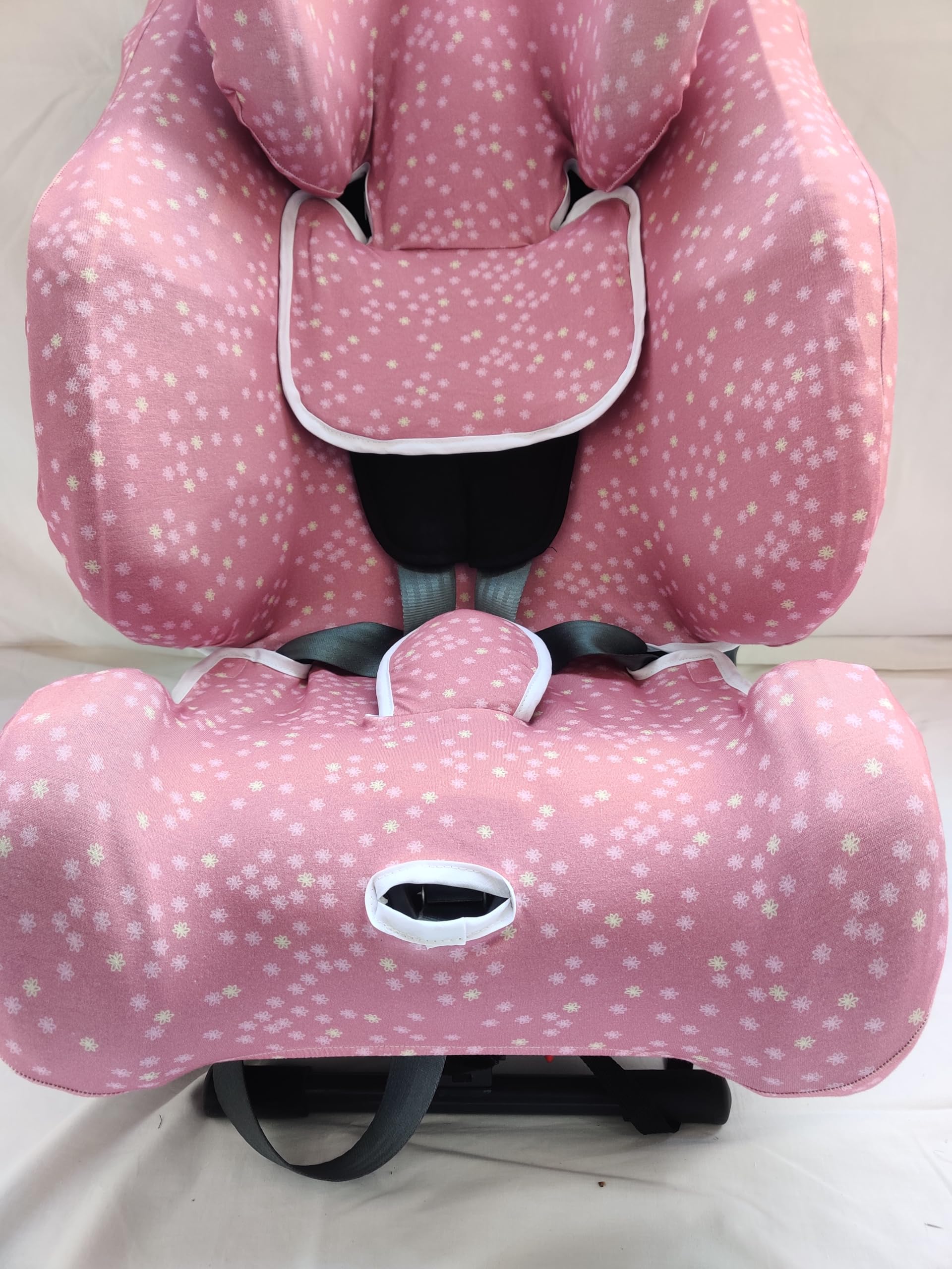 moon-bebe Fund de algodón para Silla de Coche Compatible con Klippan Triofix Century y klippan OPTI 129 (Pink)