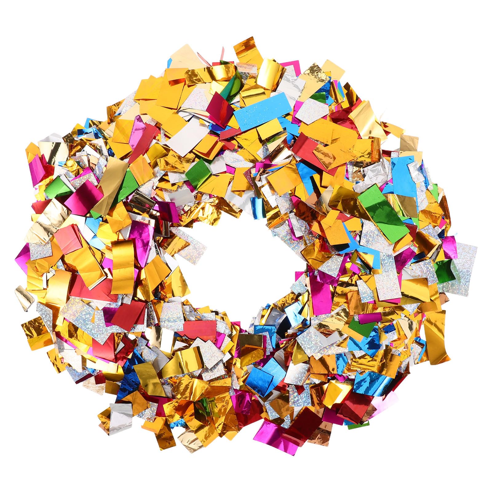 OSALADI Papel Metálico Pulverización Suave Atascos para Máquina de Confeti Tamaño 5x2 Cm para Celebraciones de Cumpleaños y Festivales