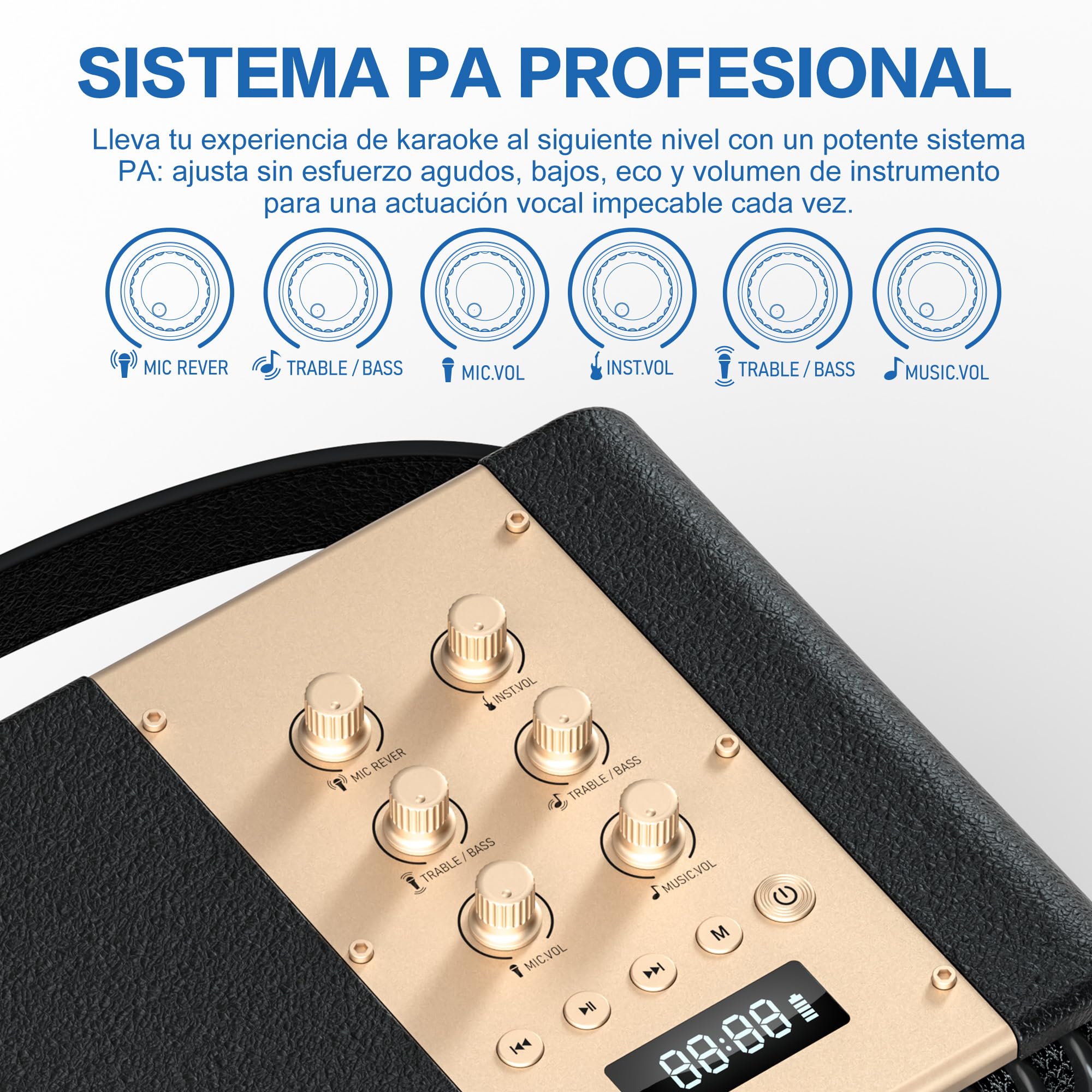 SUPNIU Altavoz Bluetooth portátil 240W Máxima Altavoz inalámbrico (Negro)