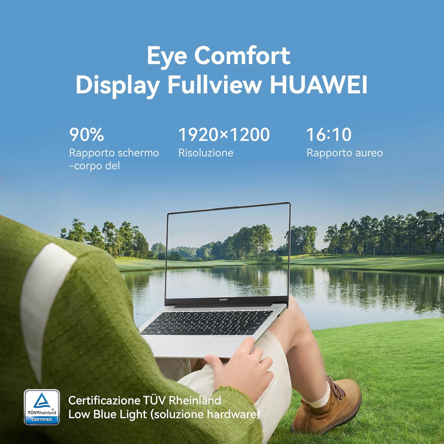 HUAWEI MateBook D 14 Laptop, 16GB+512GB, Processore Intel® Core™ di 12ª Generazione, Lettore di Impronte Digitali, Schermo Eye Comfort FullView, Affari, Studio ed Intrattenimento, Grigio D14 12th I5 16 GB+ 512 SSD - Immagine 2