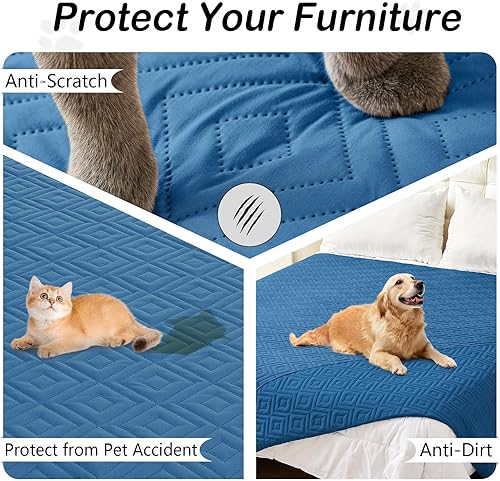 Miniatura 45 de hyha Manta impermeable para perros, funda suave para cama de perro, mantas para mascotas, funda impermeable para sofá y sillón para perros lavable,