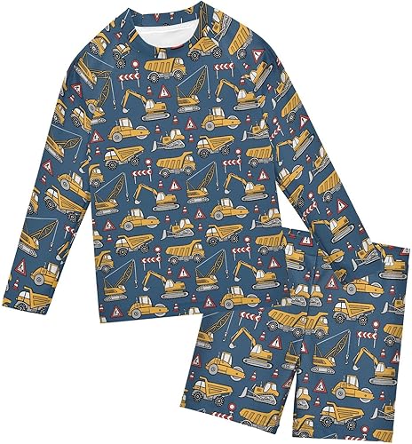 Dragon Tiger - Traje de baño de manga larga para niños, camiseta de natación y traje de baño de manga larga 3-10T