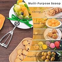 Vista 7 de 2 Tablespoon Cookie Scoop, Size #40/2 Tbsp Cookie Scoops for Baking, Cookie Dough Scoop, Selected 18/8 Stainless Steel, for Making Cookie, Cupcake