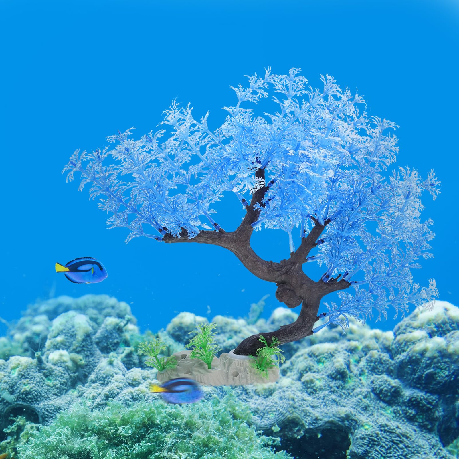 YARNOW 5 Juegos decoración del Acuario Plantas de Simulación Tanques Aire Plantas de Acuario Artificial Plants Aqua Plant pecera plastico Planta Falsa de plastico AbS