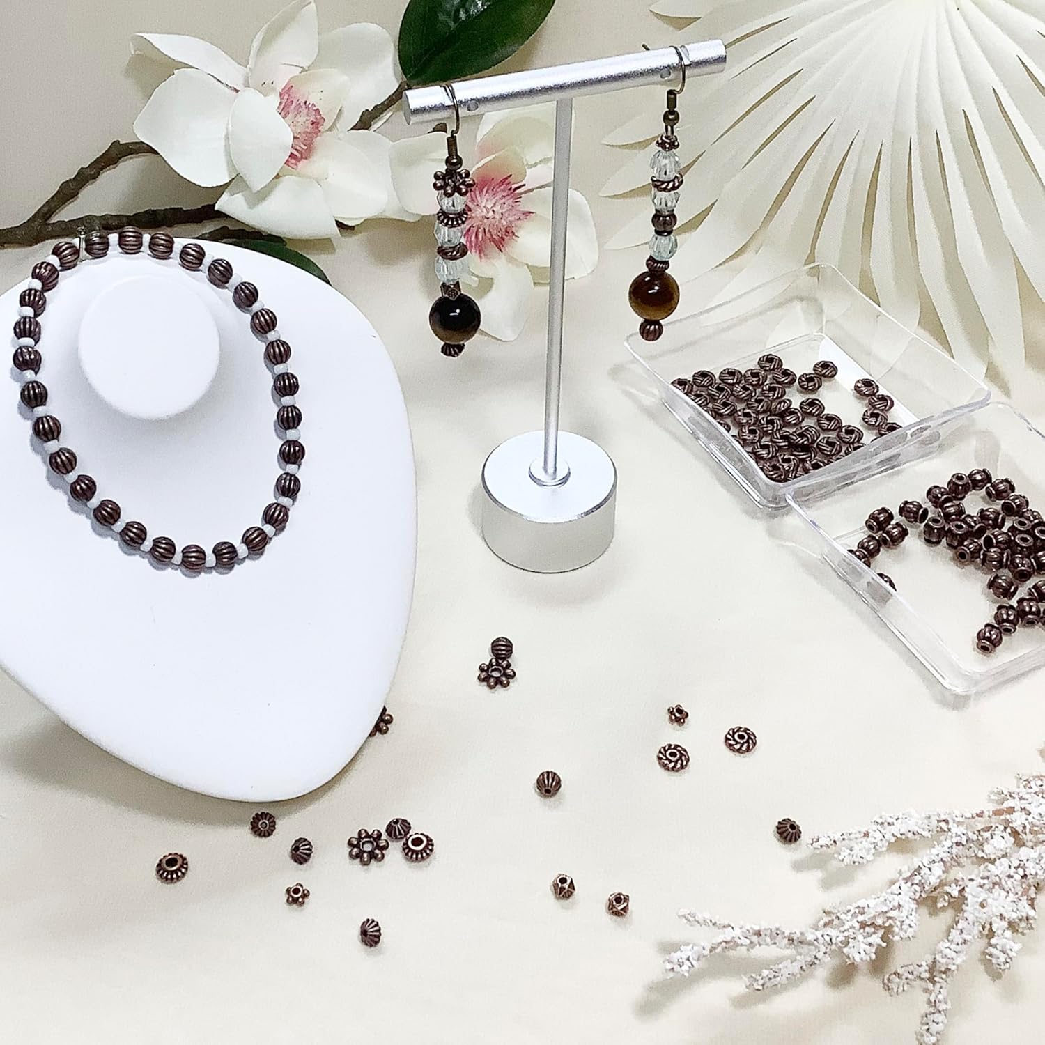 Heather's cf Metal Spacer Beads – Durable Quality & Antique Style – Assorted Copper Bead Spacers for Bracelets, Necklaces & Earrings – Ideal for DIY, Jewelry Making & Crafting – Small (500pcs) - Image 3