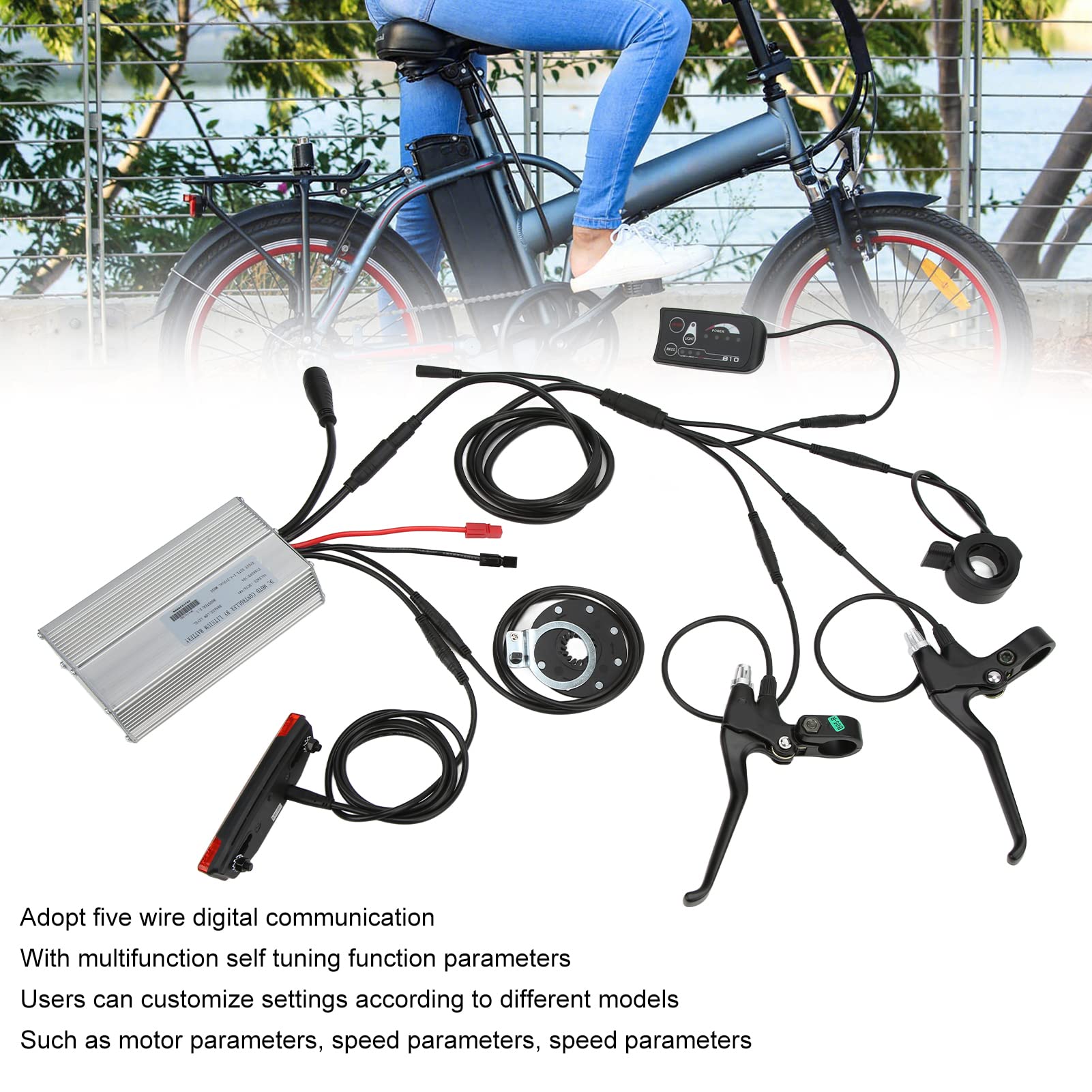 36 V 48 V Elektryczny kontroler silnika z wyświetlaczem LCD Weatherproof, E bezszczotkowy silnik kontrolera silnika do E rowerów i skuterów DIY części