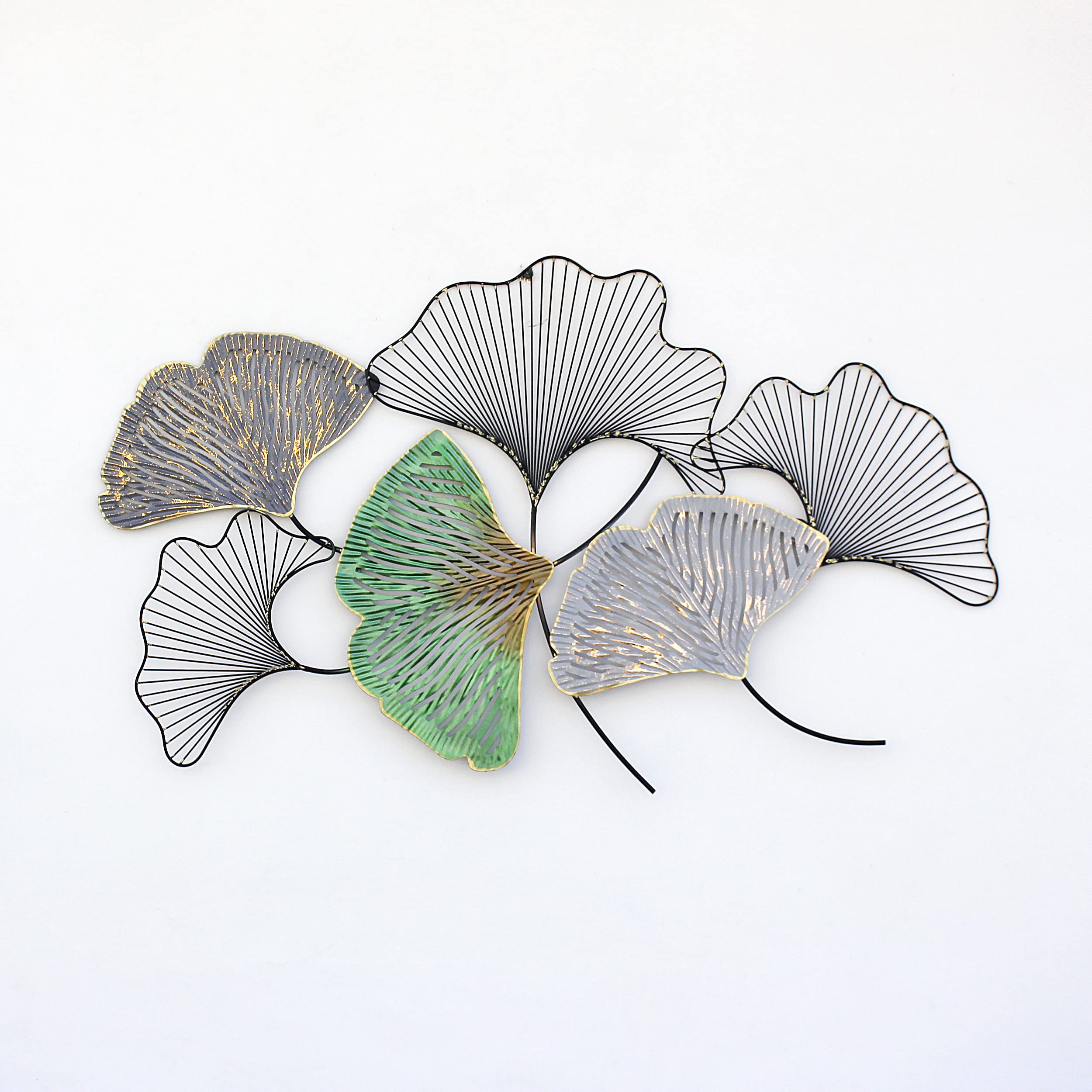 Craftter Leafs Multi Color Metal Wall Art Sculpture and Hanging Decor for Living Room Home and Office