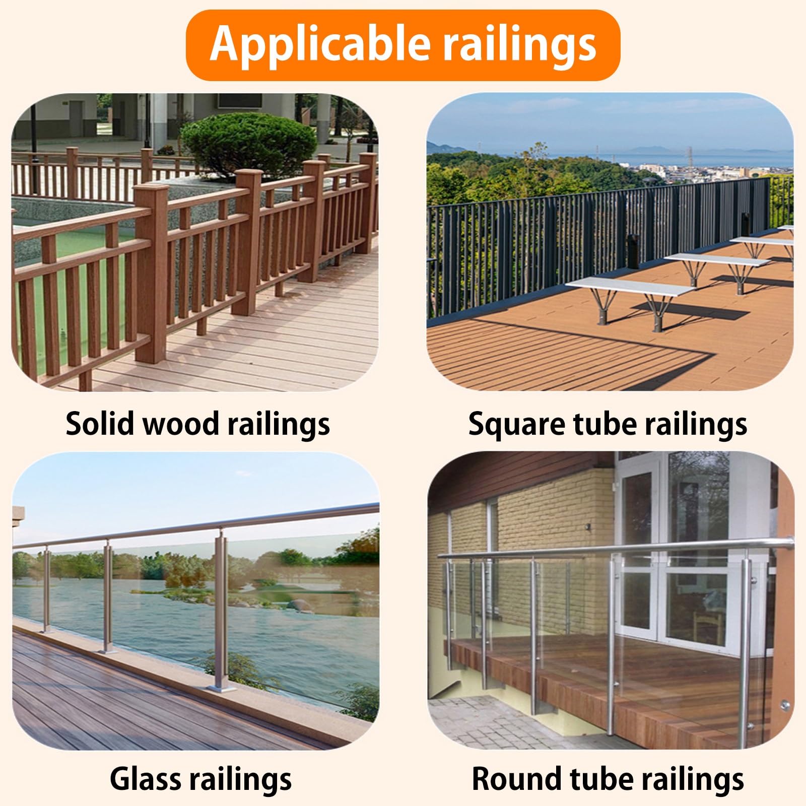 Barandilla plegable para balcón, 90 x 30 cm, para balaustradas de 3,1 cm de grosor, capacidad de 40 kg, perfecta para patios, terrazas y espacios al aire libre