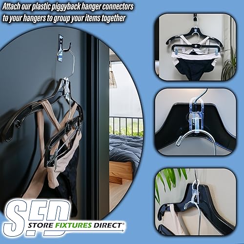 Miniatura 6 de Conectores de plástico para colgar ropa, combinadorescarpinteros para colgar ropa, paquete de 200