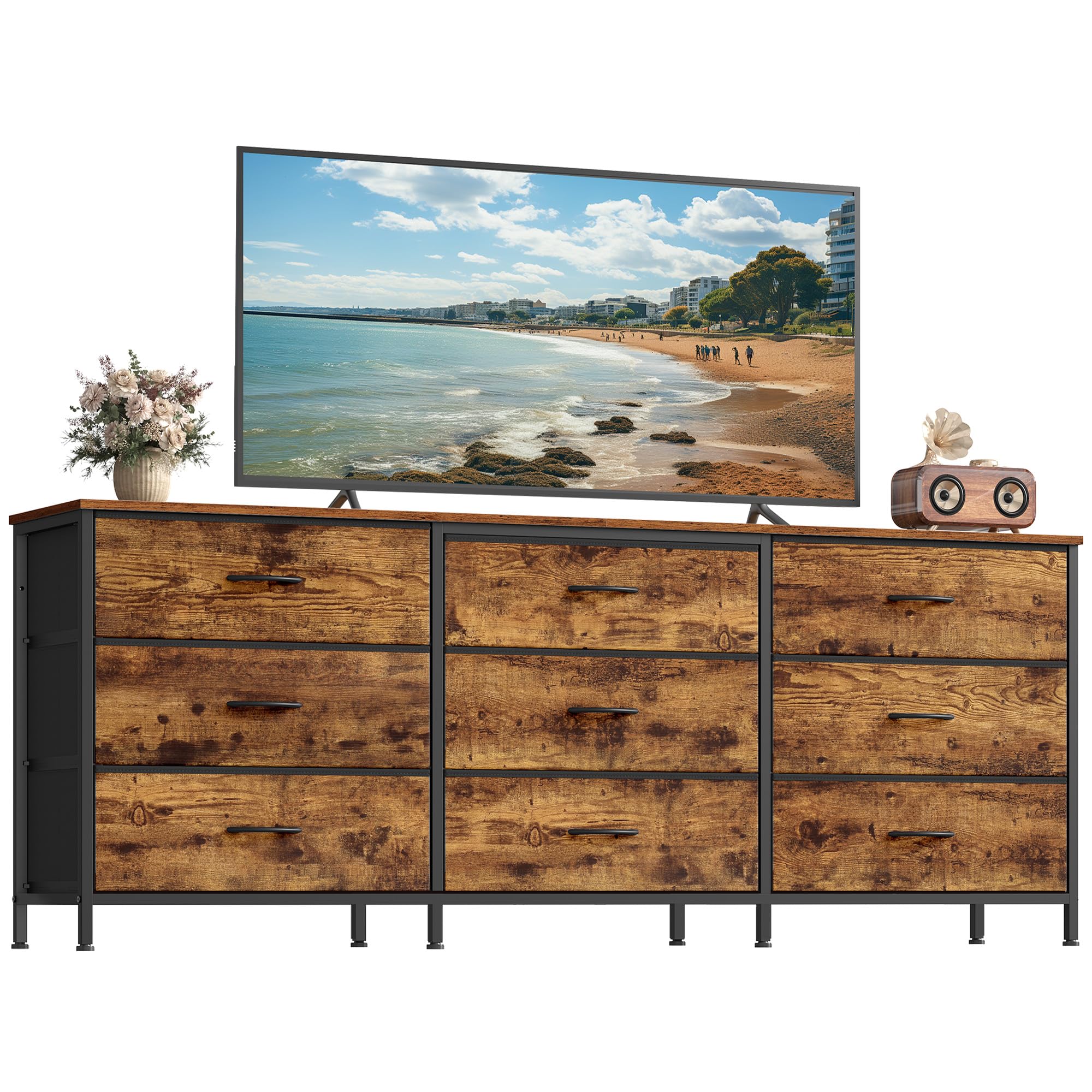 SONGMICS BELLAH 9-Drawer TV Stand