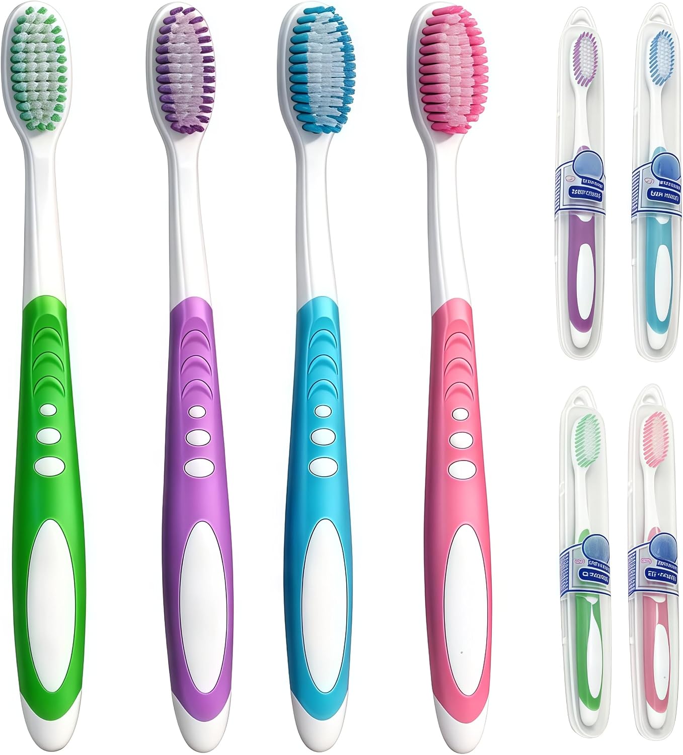 Extra Soft Toothbrushes for Adults, 12 Pack Soft Bristle for Sensitive Gums