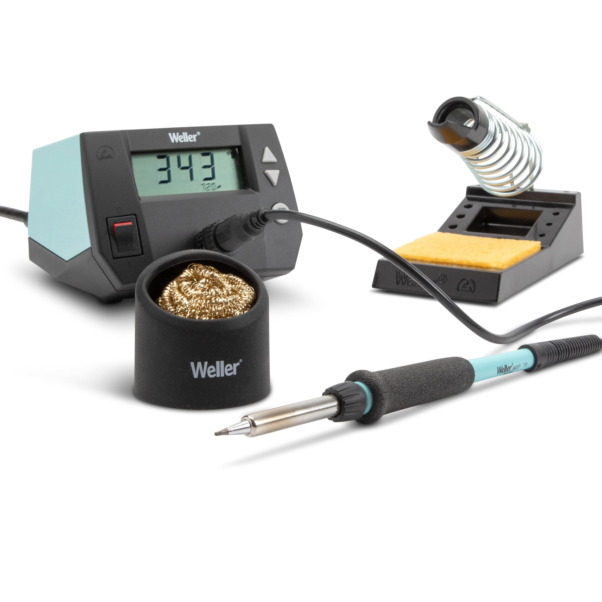 Weller WE1010NA Digital Soldering Station with Brass Sponge Tip Cleaner
