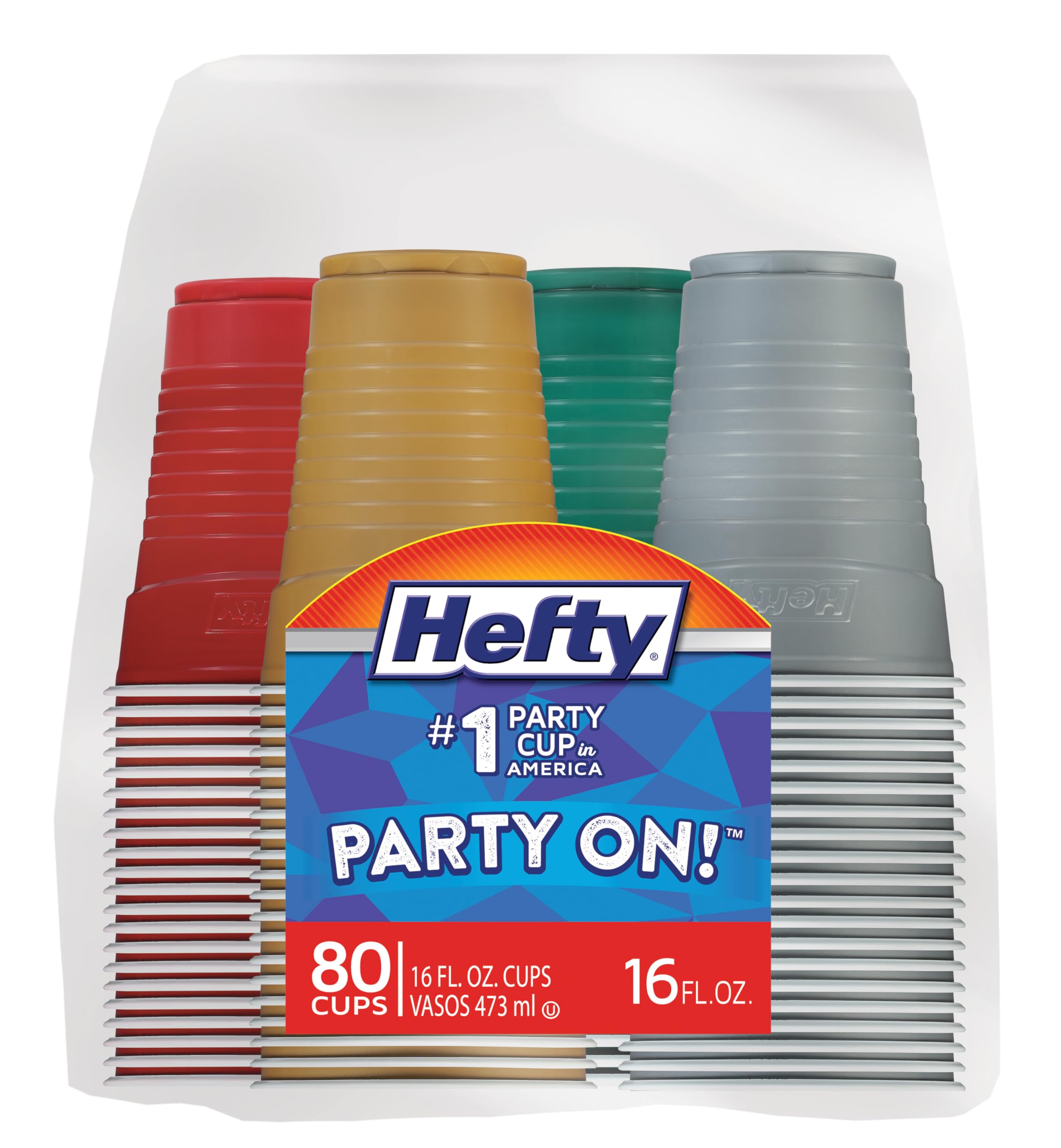 Hefty Party On! Disposable Cups - 100 Count -9