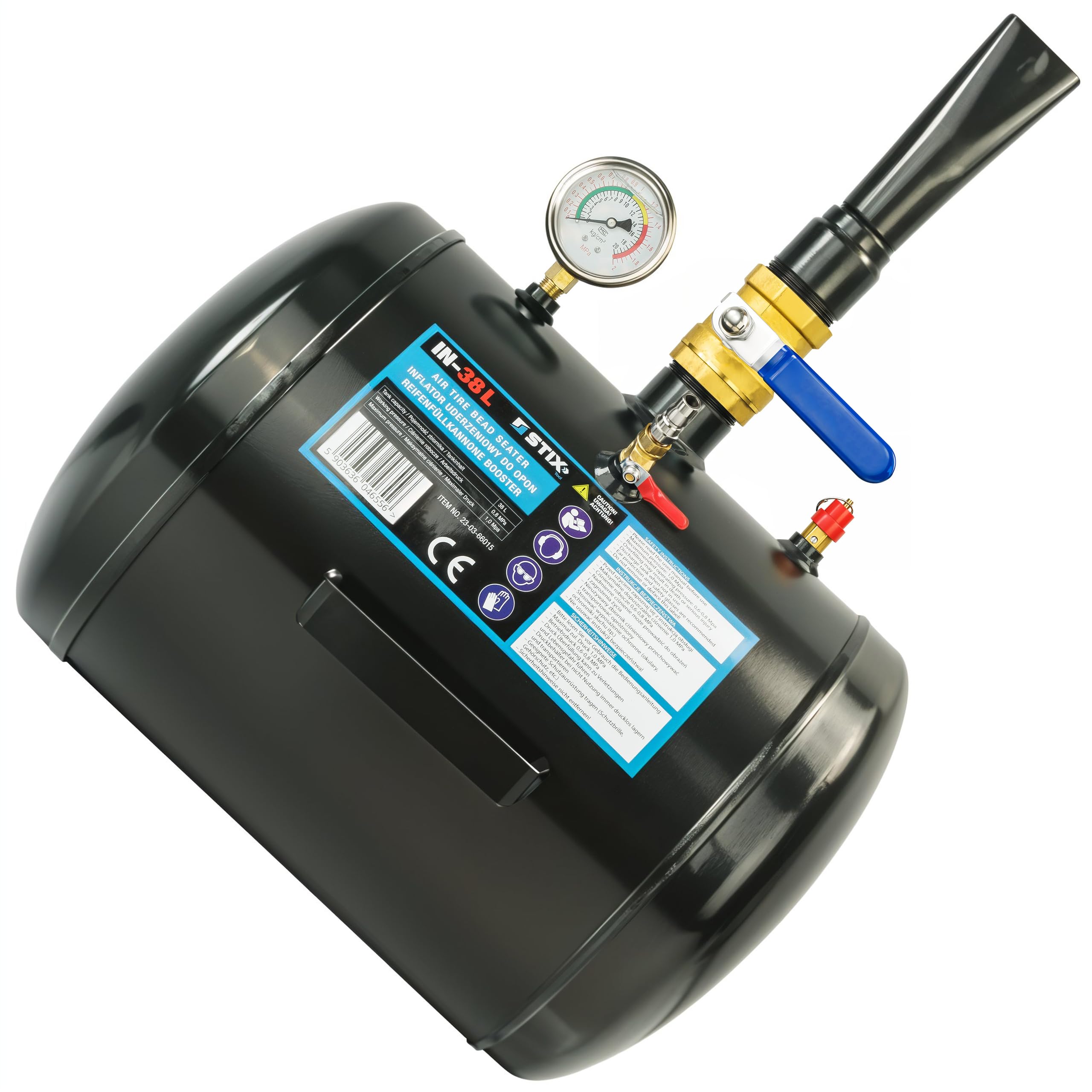 Stix Automotive Equipment Bazooka pneu - Inflator à impact IN-38L - pompe à pneu - Gonfleur de pneu Booster - Begoniape Gonfleur de pneu - impact