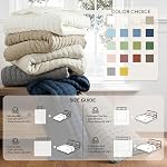 WDCOZY King Size Quilt Bedding Sets with 2 Pillow Shams, Lightweight Soft Bedspread Coverlet, Quilted Blanket Thin Comforter Bed Cover for All Season, 3 Pieces, 104x90 inches, Blue