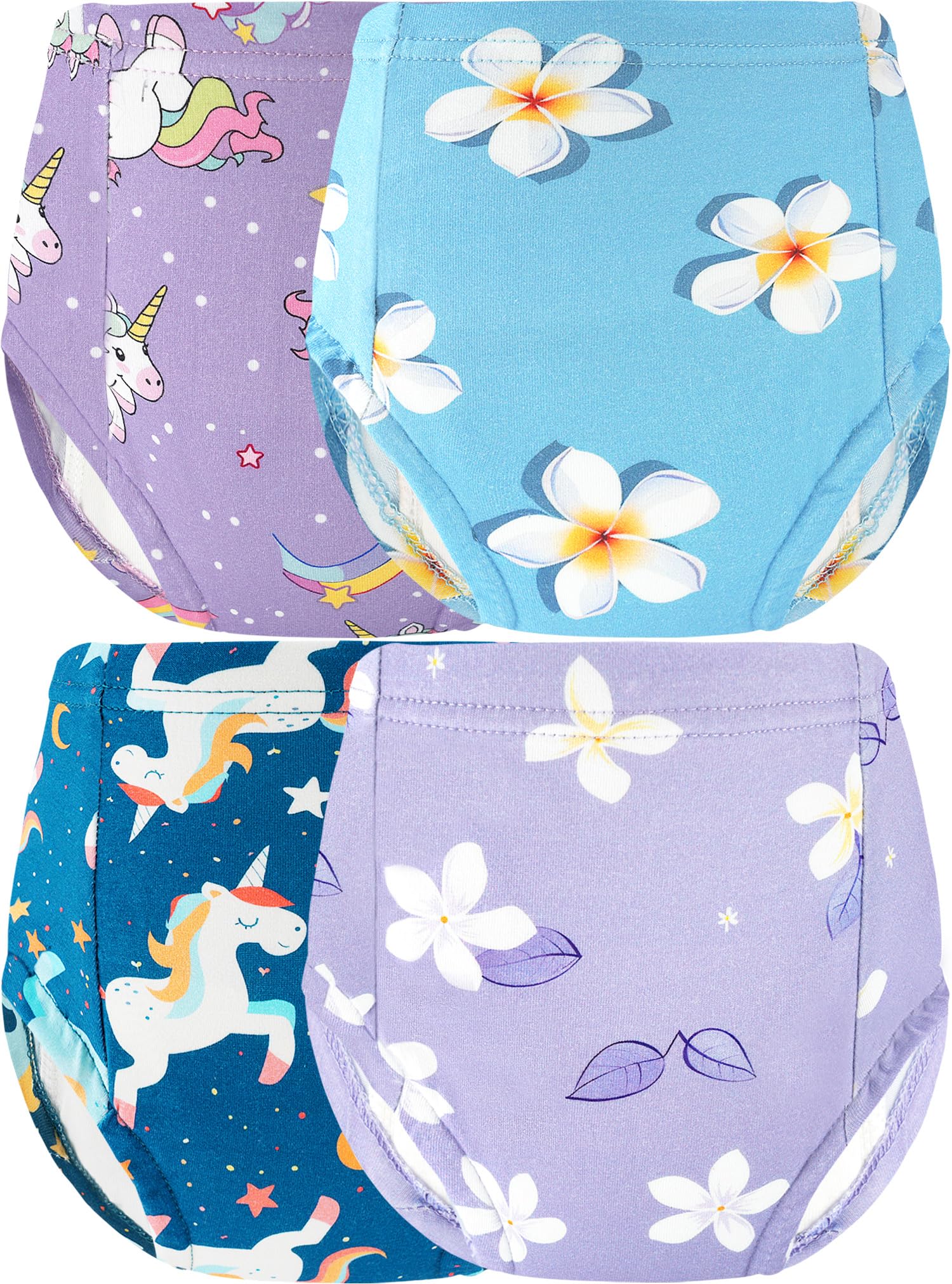 Girls Potty Training Underwear Pee Pants Cotton Absorbent Leak-resistant 4 Pack For 18m 24m 2t 3t 4t 5t