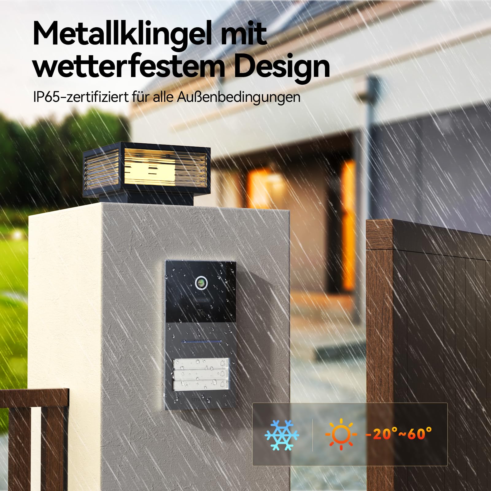 TMEZON WLAN Video Türsprechanlage 3-familienhaus, 7''IP Farb-Touchscreen mit 1080P Metalldoorbell, 2-Draht Installation,Zwei-Wege-Audio,Personenerkennung,3 Entsperrmethoden & App-Steuerung