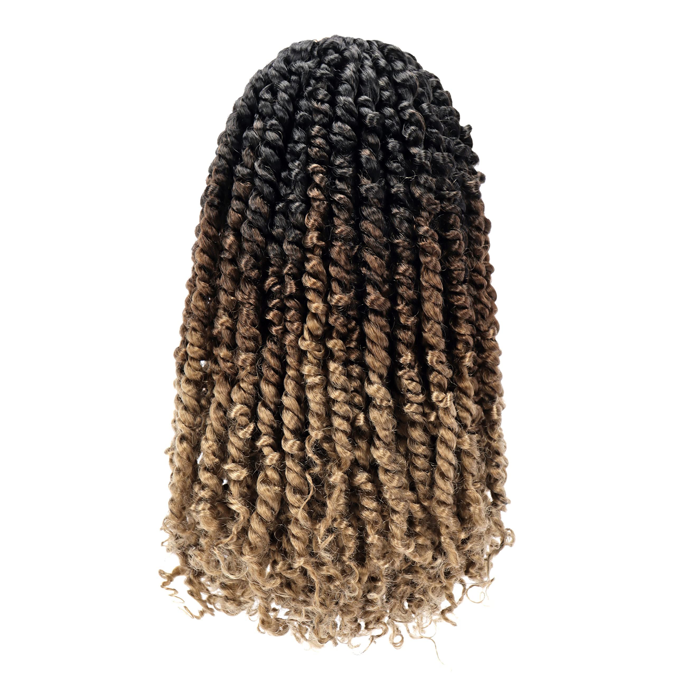 Pre Passion Twist Crochet Hair: Water Wave Pre Looped Crochet Twist Hair 14 Inch Pre Twist Passion Twist Hair 1B/30/27