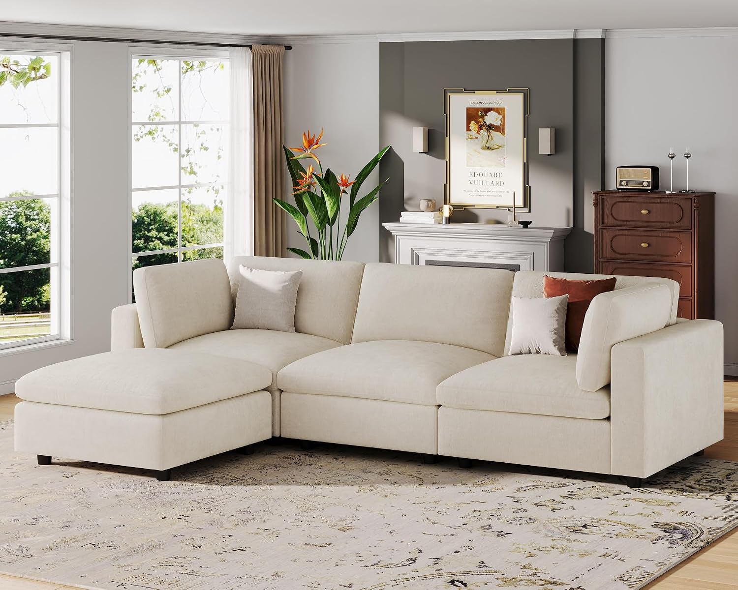 VANOMi 96.05-Inch Washable-Cover Modular Sectional - Image 1