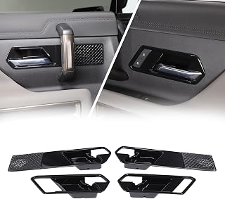 Car Inner Door Panel Trim Sticker Compatible with Hummer EV 2022-2026 Accessories SUV/SUT Truck Front and Rear Door Handle Panel Cover Trim Decoration Sticker (Piano Black)