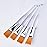 Facial Mask Brush Makeup Brushes Cosmetic Tools with Clear Plastic Handle, 5 Pack (Silver with Yellow Brush)