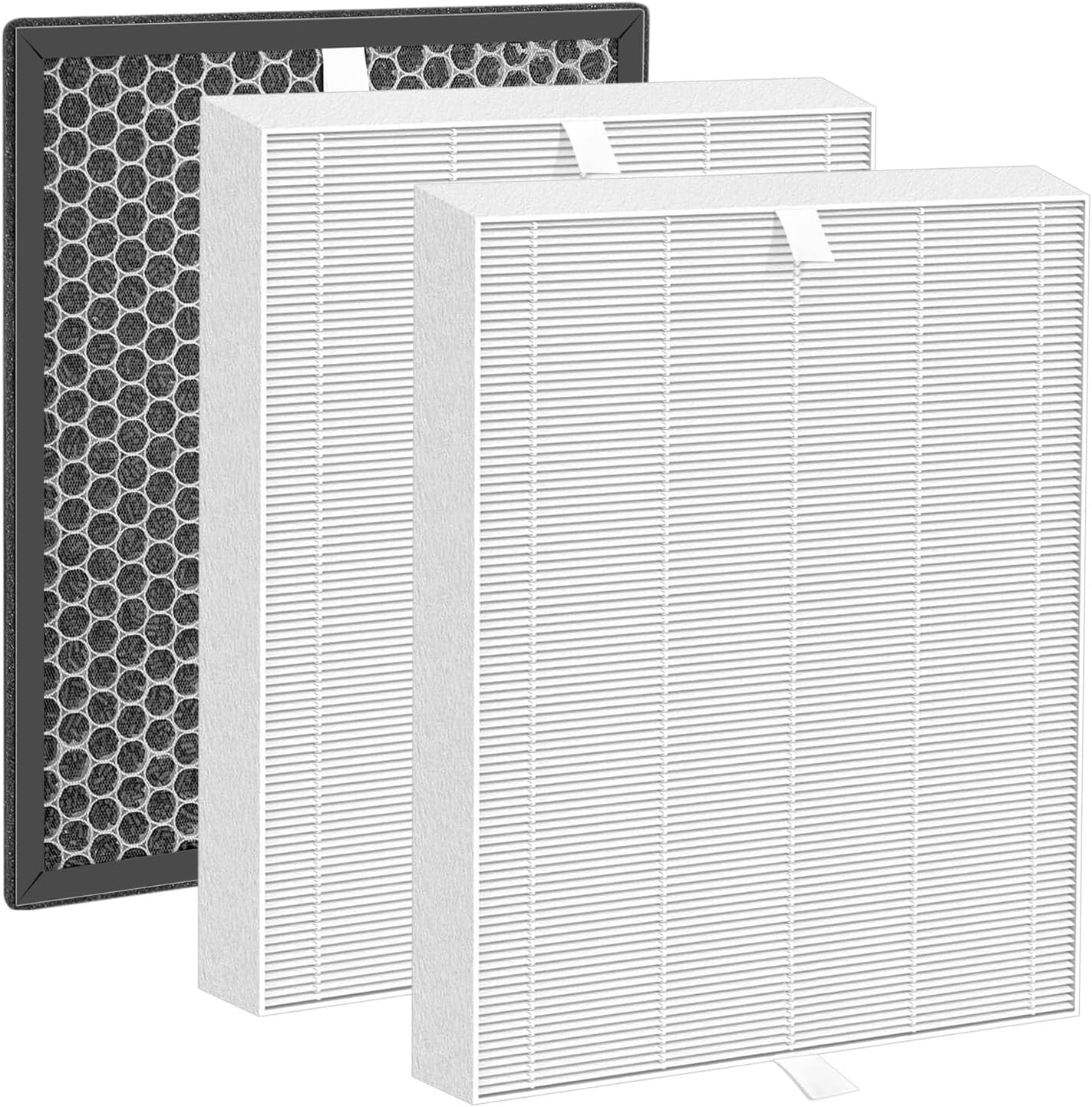PRF-51 Air Filter Replacement Compatible with Brondell PR50-B and PR50-W Air Cleaner Purifier, 2 x H13 True Air Filters + 1 x Active Carbon Filter