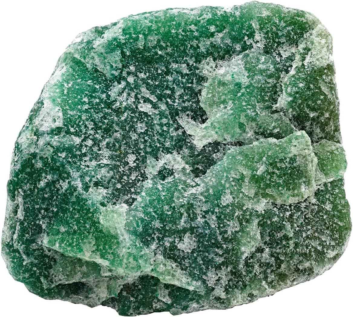 Green Aventurine Raw Crystals, Large 1.25-2.0" Healing Crystals Natural Rough Stones Crystal for Tumbling, Cabbing, Fountain Rocks, Decoration, Polishing, Wire Wrapping, Wicca & Reiki