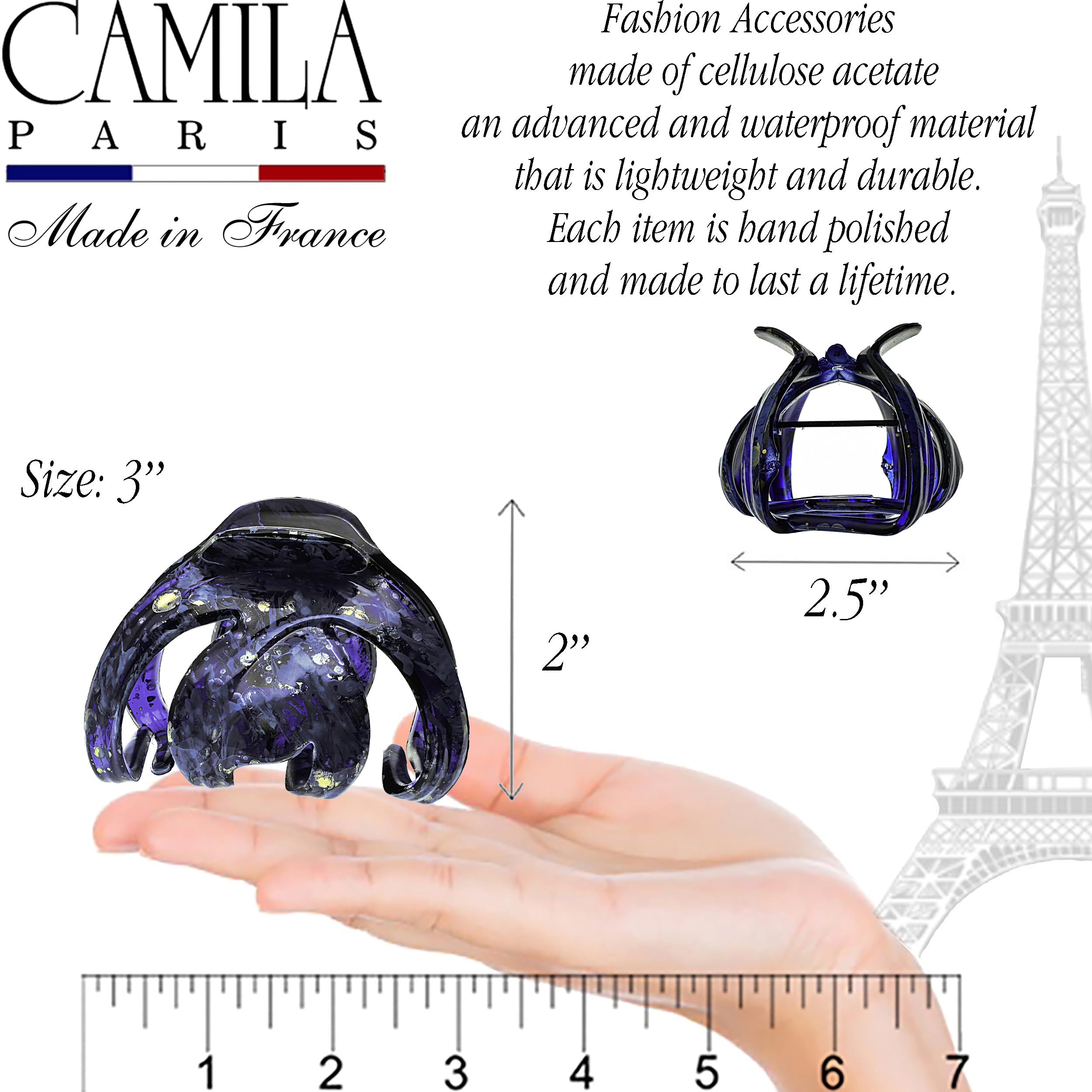 Camila Paris CP3862 - Molletta per capelli a forma di polipo, 7,6 cm, media, per capelli spessi