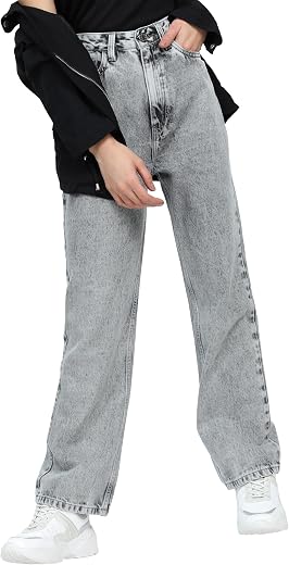 Tokyo Talkies Women's Straight Fit Regular Mid-Rise Jeans Pant