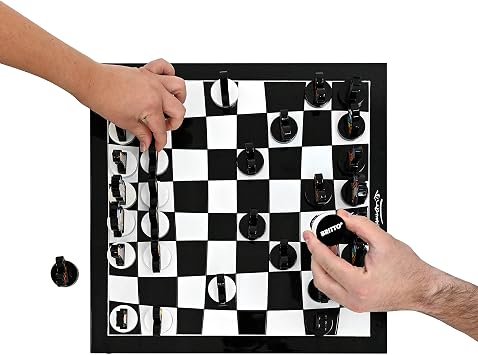 BRITTO 16.75-Inch Luxury Chess Set - Enamel Painted Resin Pieces on Wooden Board, Designed by Iconic Artist Romero Britto