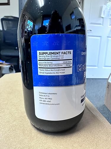Miniatura 4 de Suplemento dietético de grado farmacéutico azul de metileno, grado USP, probado por terceros para la salud cerebral para humanos, sin formaldehído,