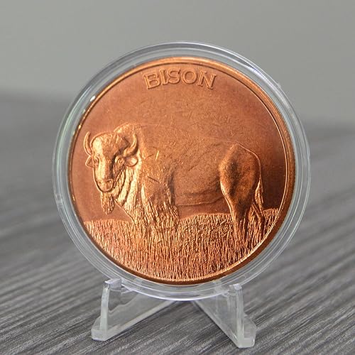 Vista 13 de Gran Búho Cuerno 1 oz Moneda de lingote redondo de cobre puro .999 en cápsula - COA por Heavenly Metals