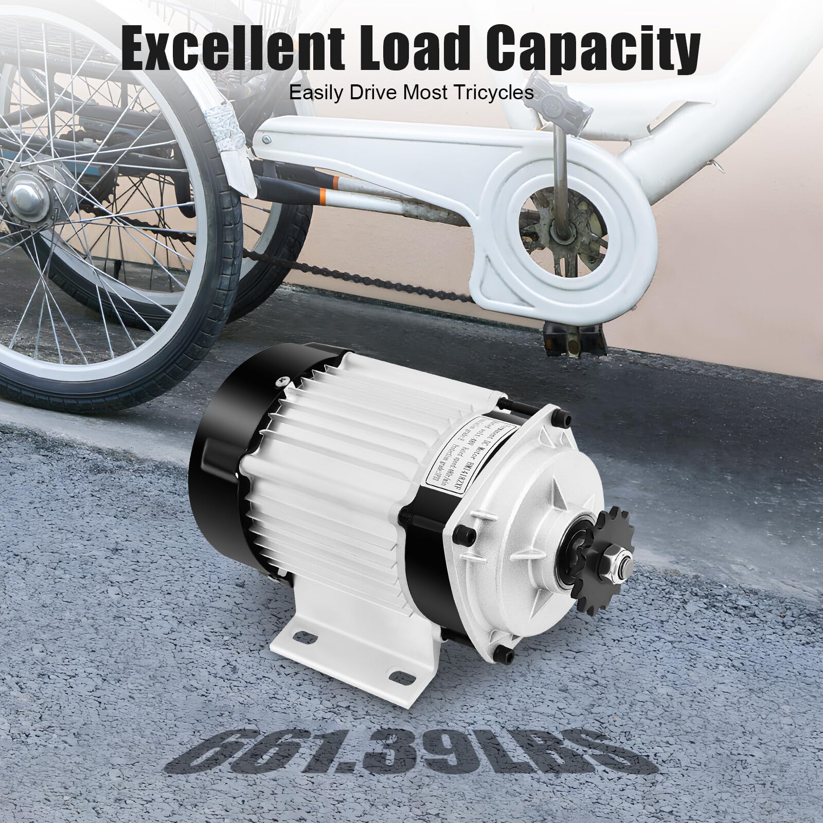 Kit de moteur électrique à courant continu sans balais 750 W 48 V avec projecteur LED 22 km/h pour tricycle