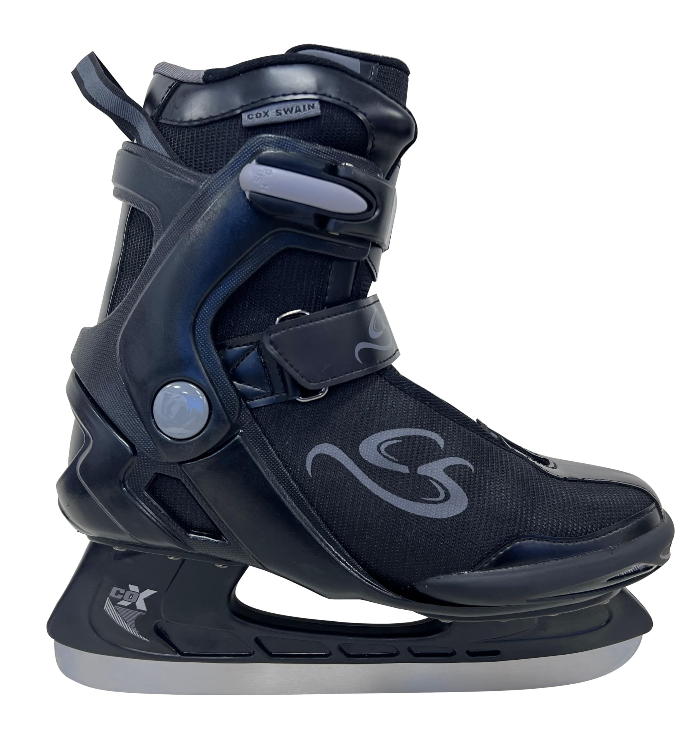 Cox Swain Schlittschuhe Frost, Softboots für Kinder und Erwachsene, Anfänger/Fortgeschrittene, Bequeme Passform, Edelstahlkufe vorgeschliffen, Gr. 38-46