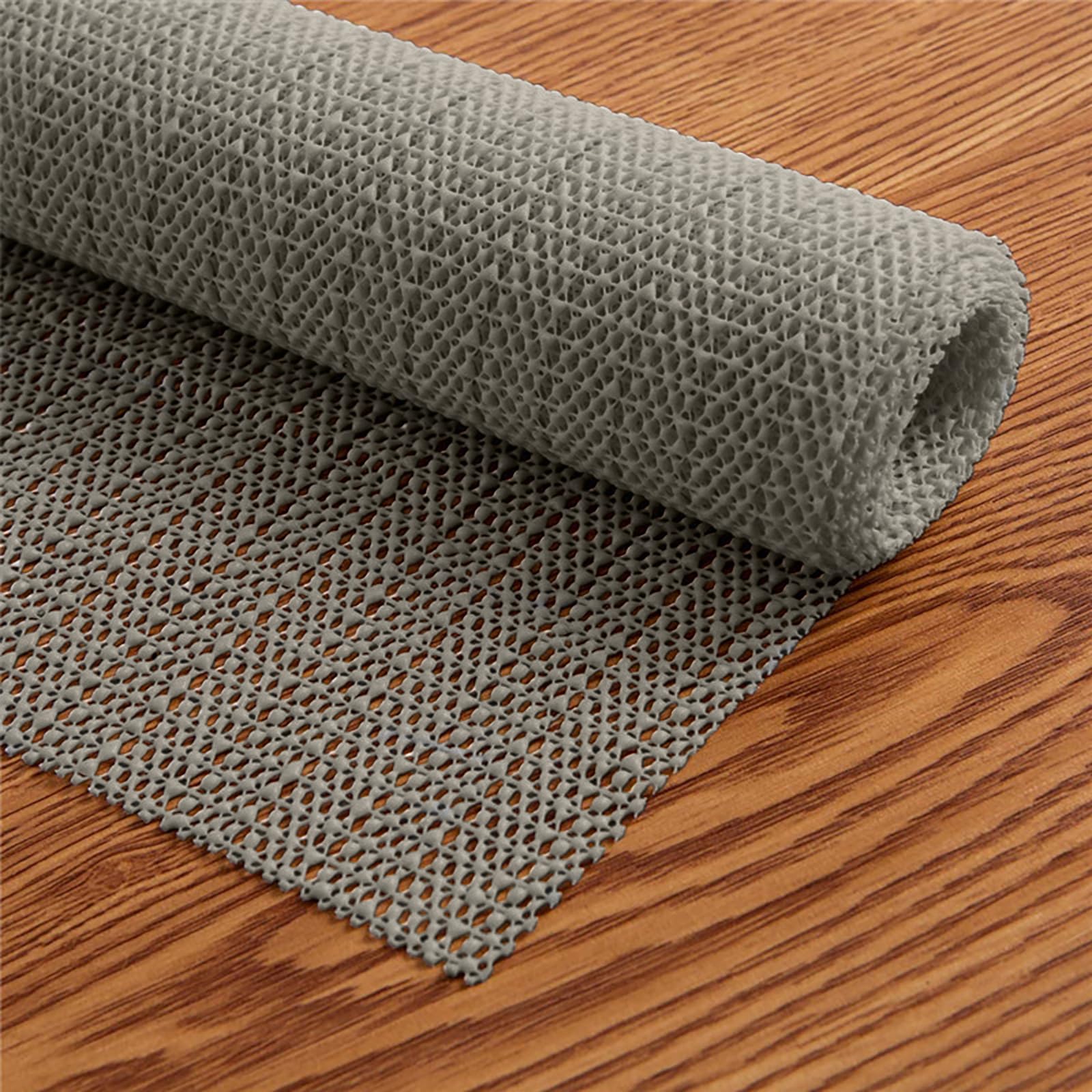 Antirutschmatte für Teppich 185 x 220 cm Waschbare, Wiederverwendbare, Hält Ecken Flach, Zuschneidbar, Universal Teppichunterlage, Teppich Antirutschmatte für Zuhause, Graubraun